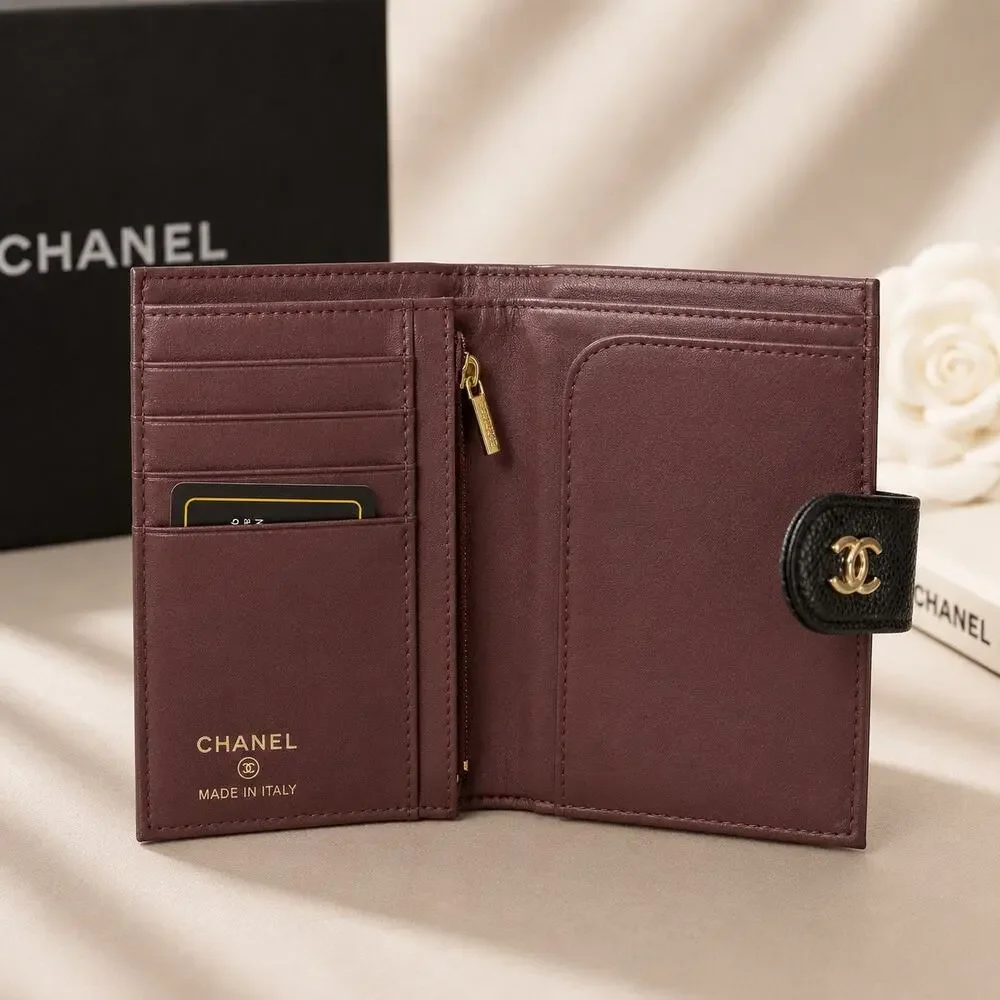 GWP Black Quilted Passport & Travel Wallet Set